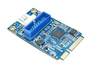 MINI PCI-E to USB3.0 Adapter Card MINI PCIE to19-pin USB 3.0 Expansion Card