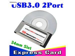 Kebidumei PCI Express to USB 3.0 PCI-E Card Adapter 5 Gbps PCMCIA Dual 2 Ports for NEC Chipset 34 MM Slot ExpressCard Converter Kebidumei PCI Express to USB 3.0 PCI-E Card Adapter 5 Gbps PCMCIA Dual 2 Ports for NEC Chipset 34 MM Slot ExpressCard Converter