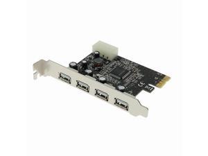 Usb 2.0 pci Expansion Card 4 port PCI-E to USB2.0 Computer Expansion Card pcie usb adapter with 4pin power interface for win 10