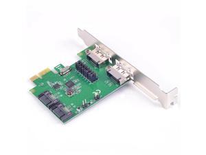 PCI-E to SATA 3.0 6G Card 2 internal SATA + 2x enteral eSATA Port PCIe Card