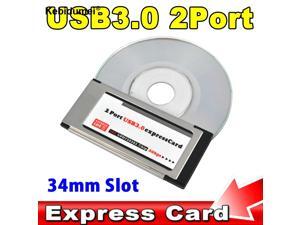 kebidumei PCI Express to USB 3.0 PCI-E Card Adapter 5 Gbps PCMCIA Dual 2 Ports for NEC Chipset 34 MM Slot ExpressCard Converter kebidumei PCI Express to USB 3.0 PCI-E Card Adapter 5 Gbps PCMCIA Dual 2 Ports for NEC Chipset 34 MM Slot ExpressCard Converter