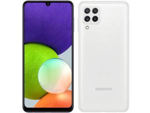 Samsung Galaxy A22 (SM-A225) 6.4" Super AMOLED Display, 64GB + 4GB RAM, 48Quad Camera, Dual Sim GSM Unlocked, 4G LTE/ Volte (No Verizon/Boost), International Version - White
