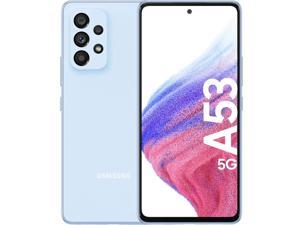 Samsung Galaxy A53 DUAL-SIM 128GB ROM + 6GB RAM (GSM only | No CDMA) Factory Unlocked 5G Smartphone (Awesome Blue) - International Version