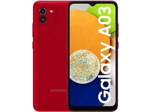 Samsung Galaxy A03 Dual-SIM 64GB ROM + 4GB RAM (GSM only | No CDMA) Factory Unlocked 4G/LTE Smartphone (Red) - International Version