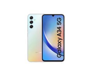 (New&Unlocked)Samsung Galaxy A34 5G SILVER 8GB+256GB Dual SIM Android Cell  phone