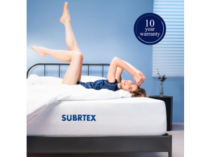 Subrtex 12-inch Breathable 3 Layers Gel-infused Memory Foam Mattress Soft Full Body Support Comfortable Cooling Bed in a Box - 10 Years Warranty Subrtex 12-inch Breathable 3 Layers Gel-infused Memory Foam Mattress Soft Full Body Support Comfortable Cooling Bed in a Box - 10 Years Warranty