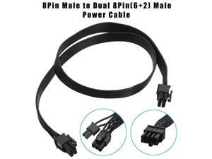 S SKYEE 60cm Graphics Card Power Cable 18AWG 8Pin Male to Dual 8Pin (6+2) Male Extension for PCI-E GPU Power Supply Cable Cord S SKYEE 60cm Graphics Card Power Cable 18AWG 8Pin Male to Dual 8Pin (6+2) Male Extension for PCI-E GPU Power Supply Cable Cord
