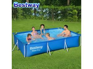 Large bracket children's swimming pool thickened non-inflatable household baby bath pool adult paddling pool fish pond (three-layer sandwich net) (3 × 2.01 × 0.66m)