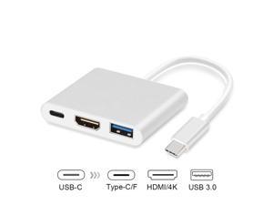 STANSTAR USB-C to HDMI Adapter (Supports 4K / 60Hz) - Type- C 3 in 1 Converter Cable for 2017/2016 MacBook Pro, MacBook, Mac Pro, iMac, Chromebook, More USB 3.0 Type-C Devices