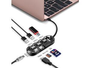 STANSTAR USB C Hub Multiport Adapter, 7 in 1 Portable Space Aluminum Dongle with 4K HDMI Output, USB Ports, SD/Micro SD Card Reader Compatible for More Type C Devices STANSTAR USB C Hub Multiport Adapter, 7 in 1 Portable Space Aluminum Dongle with 4K HDMI Output, USB Ports, SD/Micro SD Card Reader Compatible for More Type C Devices
