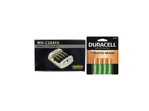 Powerex MH-C204FA AA / AAA Smart Battery Charger & 4 AA Duracell Rechargeable (DX1500) Batteries (2500 mAh) Powerex MH-C204FA AA / AAA Smart Battery Charger & 4 AA Duracell Rechargeable (DX1500) Batteries (2500 mAh)