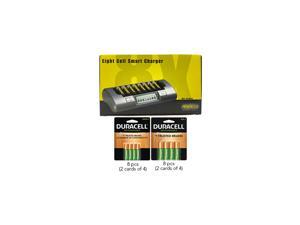 Powerex MH-C800S Eight Slot Smart Charger & 8 AAA (900 mAh) + 8 AA (2500 mAh) Duracell Rechargeable Batteries Powerex MH-C800S Eight Slot Smart Charger & 8 AAA (900 mAh) + 8 AA (2500 mAh) Duracell Rechargeable Batteries