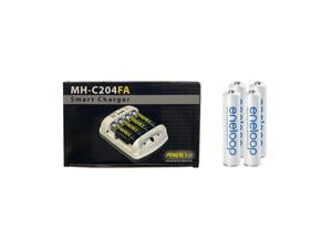 Powerex MHC204FA AA  AAA Smart Battery Charger  4 x AAA NiMH Panasonic Sanyo Eneloop Rechargeable Batteries 800 mAh