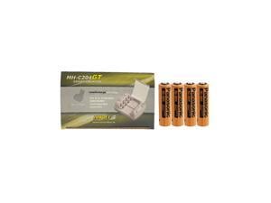 Powerex MHC204GT AA  AAA Smart Battery Charger  4 AA NiMH Panasonic 2000 mAh Rechargeable Batteries Industrial Eneloop