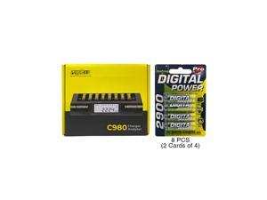 Powerex C980 Smart Charger & 8 AA NiMH AccuPower Rechargeable Batteries (2900 mAh) Powerex C980 Smart Charger & 8 AA NiMH AccuPower Rechargeable Batteries (2900 mAh)
