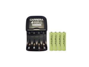 Panasonic K-KJ55M3A4BA Advanced Individual Battery 3 Hour Quick Charger  with 4 AAA eneloop Rechargeable Batteries