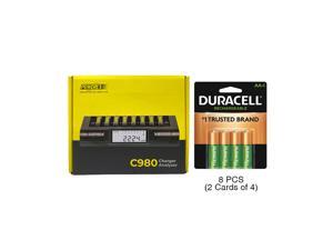 Powerex C980 Smart Charger & 8 AA Duracell Rechargeable (DX1500) Batteries (2500 mAh) Powerex C980 Smart Charger & 8 AA Duracell Rechargeable (DX1500) Batteries (2500 mAh)