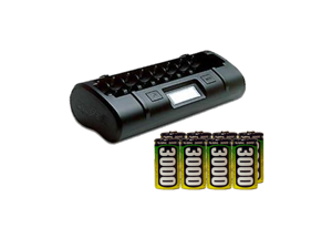 8 Bay LCD Maha Powerex Battery Charger + 8 C AccuPower NiMH Batteries (3000 mAh) 8 Bay LCD Maha Powerex Battery Charger + 8 C AccuPower NiMH Batteries (3000 mAh)