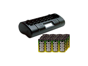 8 Bay LCD Maha Powerex Battery Charger + 16 C AccuPower NiMH Batteries (3000 mAh) 8 Bay LCD Maha Powerex Battery Charger + 16 C AccuPower NiMH Batteries (3000 mAh)
