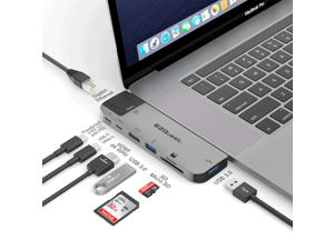 EZQuest USB-C Multimedia Hub Adapter 8 Ports with HDMI 4K 60Hz and Power Delivery 3.0 - Designed for MacBook Pro and Air EZQuest USB-C Multimedia Hub Adapter 8 Ports with HDMI 4K 60Hz and Power Delivery 3.0 - Designed for MacBook Pro and Air