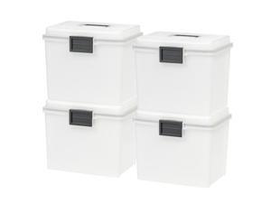 IRIS UCB-HFB Letter Size Portable WEATHERTIGHT® File Box, 4 Pack, Pearl IRIS UCB-HFB Letter Size Portable WEATHERTIGHT® File Box, 4 Pack, Pearl