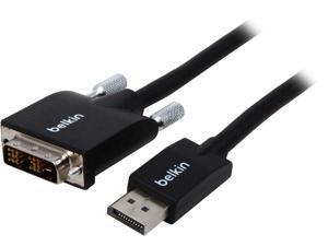 Belkin F2CD002B06-E 6 ft. Black 1 x DisplayPort Male to 1 x DVI-D Male DisplayPo Belkin F2CD002B06-E 6 ft. Black 1 x DisplayPort Male to 1 x DVI-D Male DisplayPo