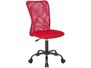 Ergonomic Desk Mesh Computer Lumbar Support Rolling Swivel Adjustable Mid Back Task Chair For Girls, Red Ergonomic Desk Mesh Computer Lumbar Support Rolling Swivel Adjustable Mid Back Task Chair For Girls, Red