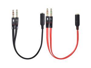 2-Pack Headphone Splitter for Computer 3.5mm Female to 2 Dual 3.5mm Male Headphone Mic Audio Y Splitter Cable Smartphone Headset to PC Adapter… 2-Pack Headphone Splitter for Computer 3.5mm Female to 2 Dual 3.5mm Male Headphone Mic Audio Y Splitter Cable Smartphone Headset to PC Adapter…