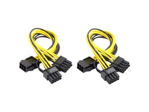 Traodin PCI Express Power Cable,6 Pin to Dual PCIe 8 Pin (6+2) Graphics Card PCI Express Power Adapter GPU VGA Y-Splitter Extension Cable Mining Video Card Power Cable 9 inches 2 Pack… Traodin PCI Express Power Cable,6 Pin to Dual PCIe 8 Pin (6+2) Graphics Card PCI Express Power Adapter GPU VGA Y-Splitter Extension Cable Mining Video Card Power Cable 9 inches 2 Pack…