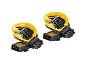 Qaoquda PCI Express Power Cable,8 Pin to Dual PCIe 8 Pin (6+2) Graphics Card PCI Express Power Adapter GPU VGA Y-Splitter Extension Cable Mining Video Card Power Cable (12 inches 2 Pack)… Qaoquda PCI Express Power Cable,8 Pin to Dual PCIe 8 Pin (6+2) Graphics Card PCI Express Power Adapter GPU VGA Y-Splitter Extension Cable Mining Video Card Power Cable (12 inches 2 Pack)…