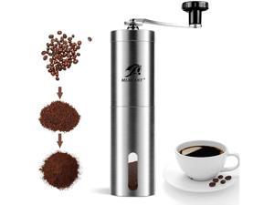 MLMLANT Manual Portable Hand Conical Burr Coffee Grinder Machine, Steel Broyeur Moulin Cafe Manuel Bean Mill with Adjustable Grind Ceramic,Espresso,Home, Office,Travel…