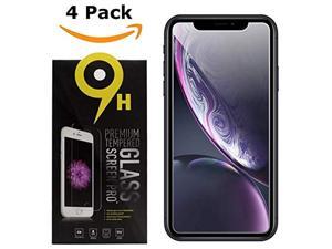 Iphone Xr Screen Protector Tempered Glass 4 Pack By | 9H Hardness, Impact And Scratch Resistant, Shatterproof, Anti Fingerprint, Hd Clarity