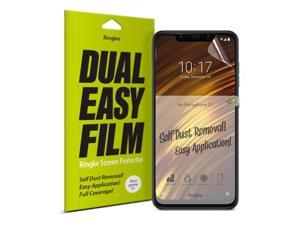 Ringke Dual Easy Film 2 Pack Compatible with Xiaomi Pocophone F1 Full Coverage Screen Protector
