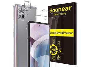 2+2 Pack Compatible For Motorola Moto One 5G Ace Screen Protector 6.7 Inch + Camera Protector 9H Hardness Tempered Glass, Bubble-Free, Case Friendly