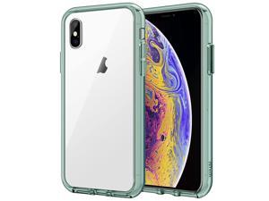 Zell Case For Iphone Xs And Iphone X 58Inch Shockproof Phone Bumper Cover AntiScratch Clear Back Midnight Green