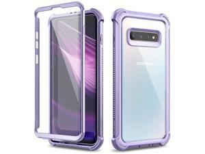 Zell Galaxy S10 Plus Case With BuiltIn Screen Protector Clear Rugged Full Body Protective Shockproof Hard Defender Dual Layer Heavy Duty Bumper Cover Case For Samsung Galaxy S10 Plus Purple