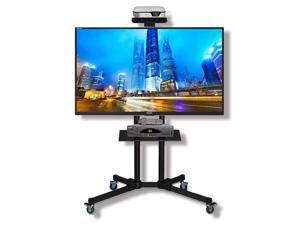 Zell Universal Mobile Tv Cart Tv Stand With MountTrolley With Camera Shelf For 3770 Inch Led Lcd Plasma Display Up To 110 Lbs Max 600X400Mm