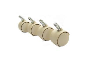 Chromcraft Casters in Almond / Sand (Set of 8)