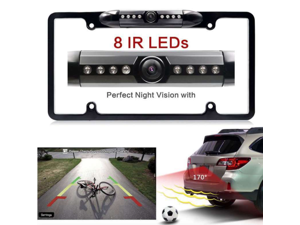 Night Vision 8 LED IR Car Rear View Backup Camera License Plate Frame Cam CMOS Night Vision 8 LED IR Car Rear View Backup Camera License Plate Frame Cam CMOS