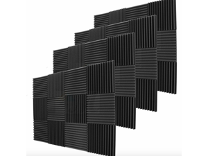 48 Pack Acoustic Wedge Soundproofing Studio Foam Wall Tiles 12" X 12" X 1" 48 Pack Acoustic Wedge Soundproofing Studio Foam Wall Tiles 12" X 12" X 1"