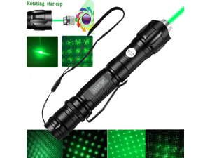 900 Miles Green Laser Pointer 532nm Lazer Rechargeable+Charger+2x 18650 Battery 