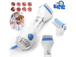 Electric Vacuum Head Lice Comb Brush Pet Dog Flea Filter Remover with 3 Filters