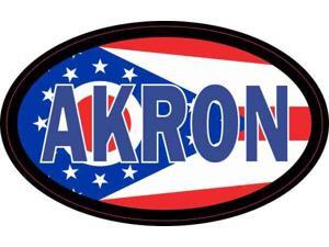 StickerTalk Oval Ohio Flag Akron Vinyl Sticker, 4 inches by 2.5 inches StickerTalk Oval Ohio Flag Akron Vinyl Sticker, 4 inches by 2.5 inches