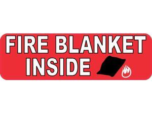 StickerTalk Fire Blanket Inside Vinyl Sticker, 10 inches by 3 inches StickerTalk Fire Blanket Inside Vinyl Sticker, 10 inches by 3 inches