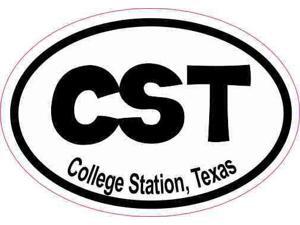 StickerTalk Oval CST College Station Texas Vinyl Sticker, 3 inches by 2 inches StickerTalk Oval CST College Station Texas Vinyl Sticker, 3 inches by 2 inches