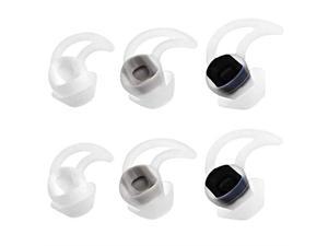 Bose Replacement Noise Isolation Silicone Earbuds/Earplug Tips 3 Pairs Size S M L for Bose Earphones Fit Bose QC20 QuietControl 20 QC30 SIE2 IE3 Soundsport Wireless Earphones (Matte Clear)