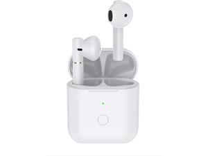Wireless Earbuds, QCY T8 Bluetooth 5 in-Ear Headphones, HiFi Stereo Sound, Built-in Noise Canceling Mics, in-Ear Detection, USB-C Quick Charging Case, Compatible for All Smartphones/Laptop, White