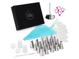 Cake Decorating Tip Set by Chefast - Deluxe Kit of 20 Piping Tips, 5 Frosting Bags, 4 Bag Ties, Couplers, Nail Flower, Reusable Icing Bag, Brush and Gift Box - Great for Cakes, Cupcakes, and Cookies Cake Decorating Tip Set by Chefast - Deluxe Kit of 20 Piping Tips, 5 Frosting Bags, 4 Bag Ties, Couplers, Nail Flower, Reusable Icing Bag, Brush and Gift Box - Great for Cakes, Cupcakes, and Cookies