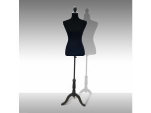 Female Mannequin Dress Form Torso Dressmaker Stand Display Black Female Mannequin Dress Form Torso Dressmaker Stand Display Black