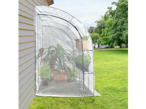 Outdoor Wall Greenhouse Gardening Tunnel Walk-In with Windows and Doors Outdoor Wall Greenhouse Gardening Tunnel Walk-In with Windows and Doors